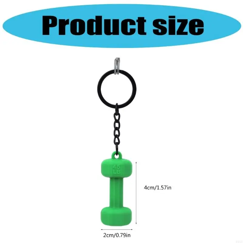 B95F Niedlicher Hantel-Schlüsselanhänger, Taschenanhänger, Hantel-Schlüsselanhänger, Zubehör, Dekoration für Geldbörse