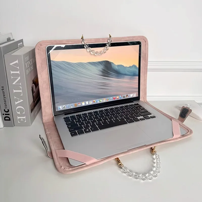 حقيبة كمبيوتر محمول عالمية 13 14 15 بوصة لجهاز ماك بوك اير برو لينوفو ديل هواوي شاومي حقيبة كمبيوتر محمول حقيبة يد محمولة