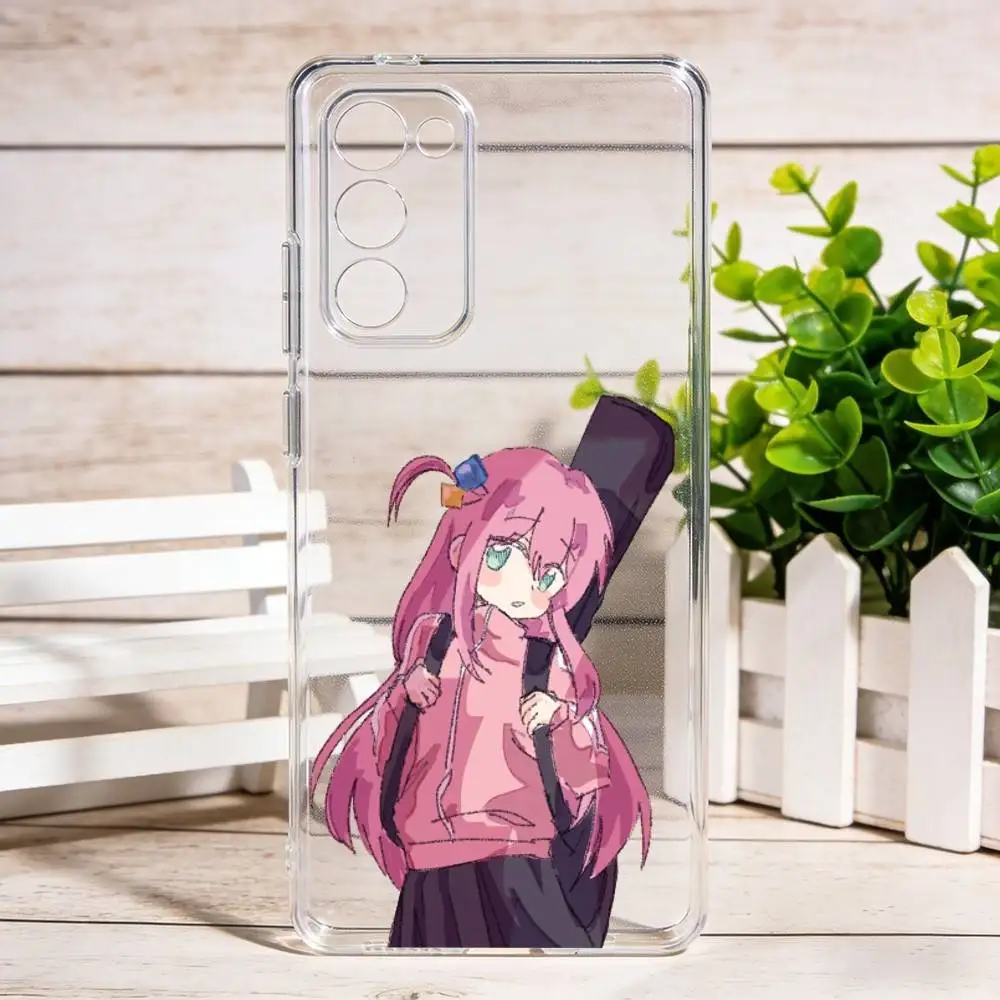 

Bocchi the Rock Gotou Hitori Phone Case For Samsung Galaxy S24 S25 S23 S22 S21 Plus S24 S25 Transparent Cover Case