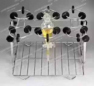 304 Stainless Steel Liftable Stainless Steel Separating Funnel Stand Support for 500ml W 6 Holes Lab Supplies