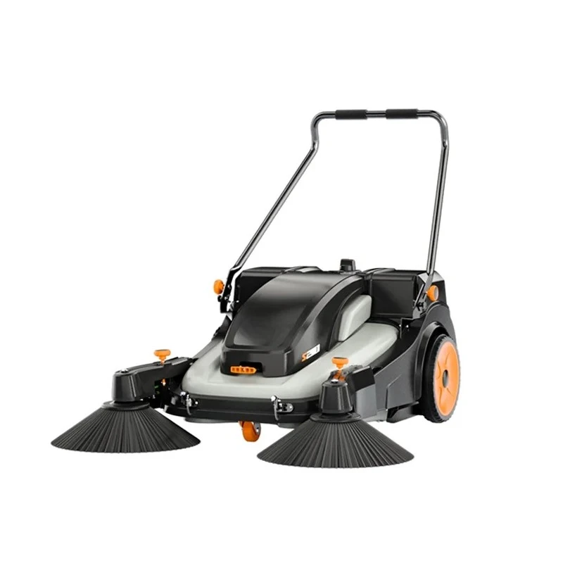 Walk-Behind Triangle Pavement Sweeper Home Use Road Cleaning Machine, Hot Sale Floor Sweeping Equipment