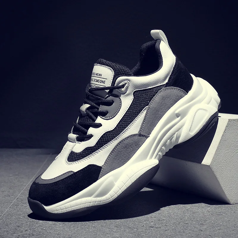 Unisex Couple New Chunky Dad Shoes Color Block Platform Sole Breathable Mesh Casual Street Retro Sneakers