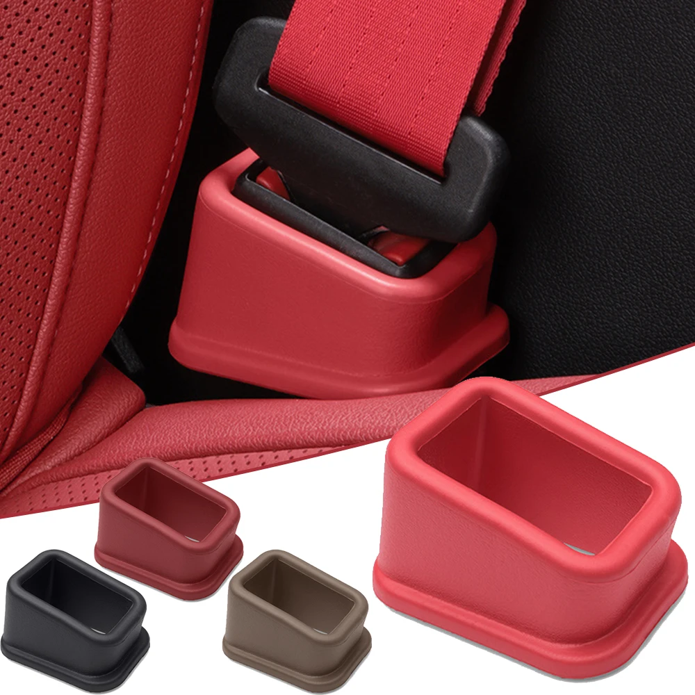 1-4Pcs Car Seat Belt Slot Fixer Safety Belts Lock Buckle Fixing Anti-Slip Covers Silicone Holder Auto Interior Decor Accessories
