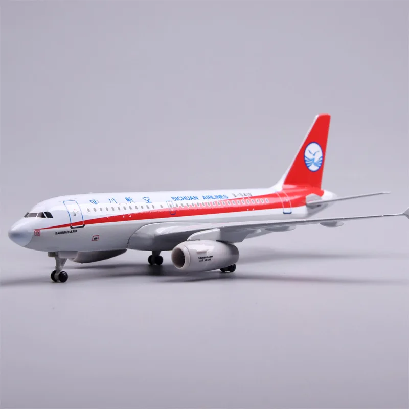 

18cm Simulation Of Sichuan Airlines Airbus A319 Aircraft Model Aircraft Alloy Display 8633 Collection Display Gift