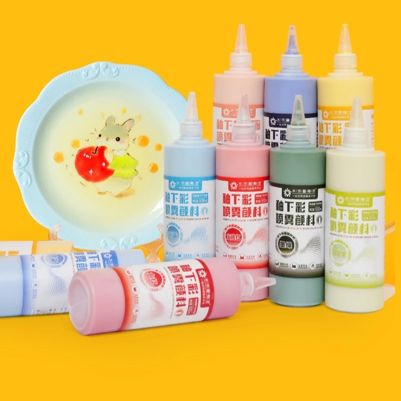 500ML Pottery Art Underglaze Painting Concentrated Pigment Handmade DIY Ceramic Handicrafts Coloring Medium Temperature Colorant