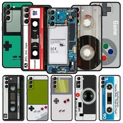 Case For Samsung Galaxy S24 S22 S20 FE S21 S23 Ultra 5G S10 Plus Note 20 10 Lite Phone Cover Music Retro Vintage Camera Cassette