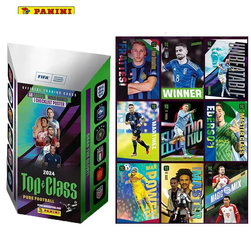 Caja de Tarjetas Coleccionables Panini 2024 FIFA Soccer Stars, Tarjetas de Estrellas de Fútbol de la Premier League, Messi, Ronaldo, Neymar, Regalo de Cumpleaños