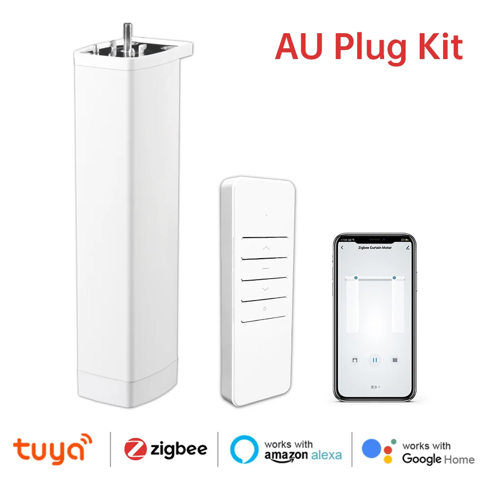 Werk met Tuya Wifi/Zigbee elektrische gordijnsluitermotor met RF-afstandsbediening 22,5 cm formaat APP-bediening Alexa Google Home SmartThings