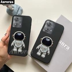 Auroras For Motorola Edge 40 Neo 5G Case With Astronaut Kickstand Frosted Silicone Shockproof For Moto Edge 40 50Pro FusionCover