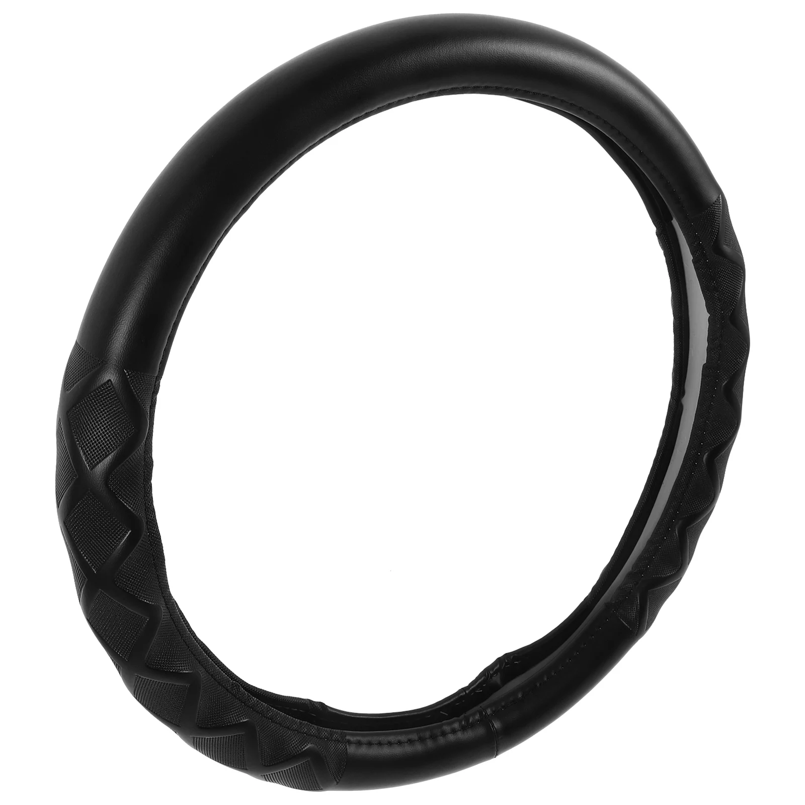 

Elegant Pu Car Steering Wheel Cover Black Easy Install Better Control Safety