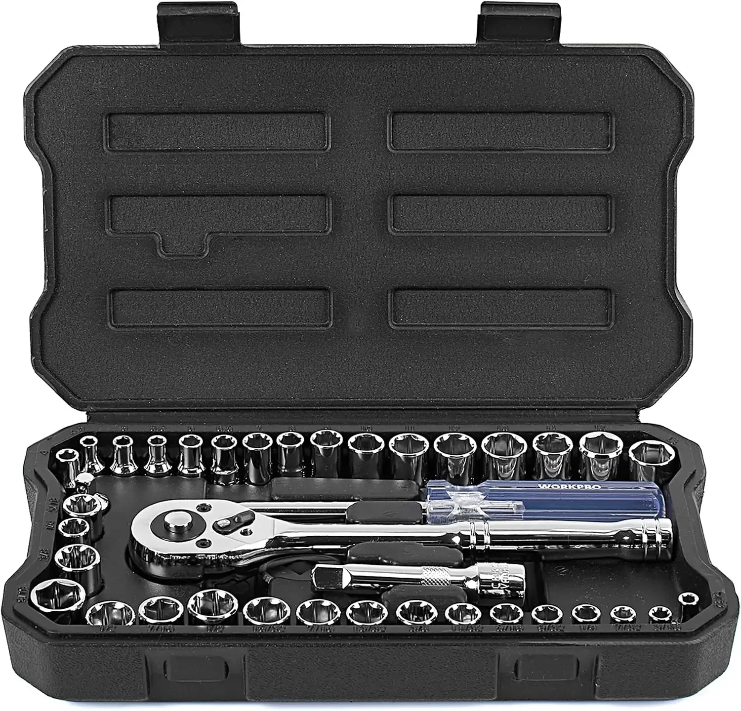 WORKPRO 39-Piece Drive CR-V Socket Set(1/4