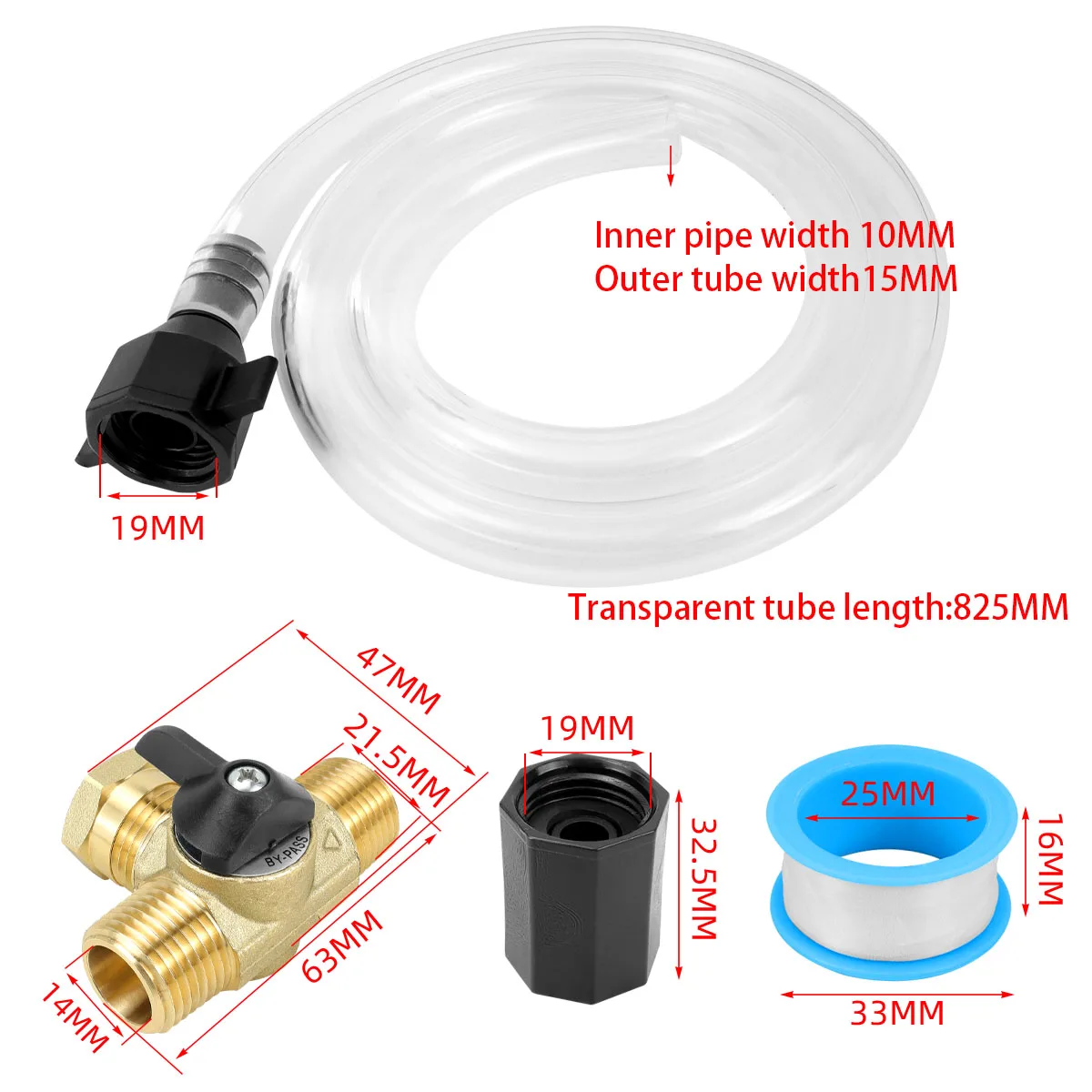RV pump converter antifreeze kit, used for filling antifreeze into pipelines by ship/RV water pumps