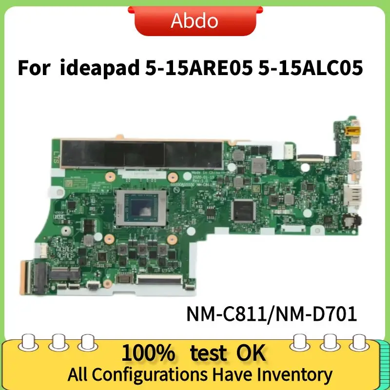 NM-C811/D701.For Lenovo ideapad 5-15ARE05 5-15ALC05 Laptop Motherboard.W/CPU R5 4600U/R7 4800U.RAM 8G/16G 100% test work