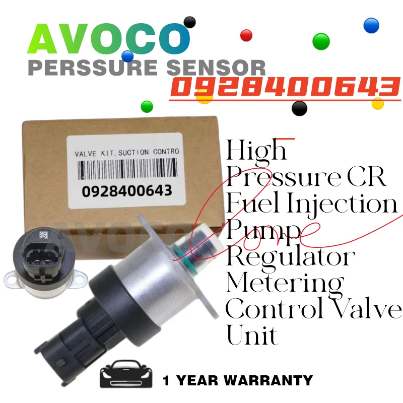 0928400643 Car High Pressure CR Fuel Injection Pump Regulator Metering Control Valve Unit For C-itroen P-eugeot 206 307 1.4 HDI