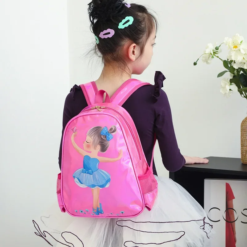 

Kids Laser Sequins Ballet Dance Bag Girls Kindergarten Backpack Princess Dancing Shoulder Bags Fashion Children School Backpack