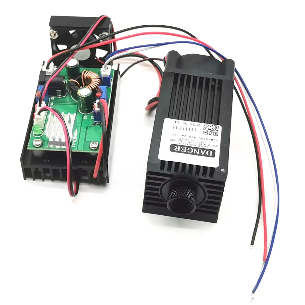 Adjustable High Power 450nm 4W /2W Blue Laser Diode Dot Module Engraver with Heatsink 12V TTL