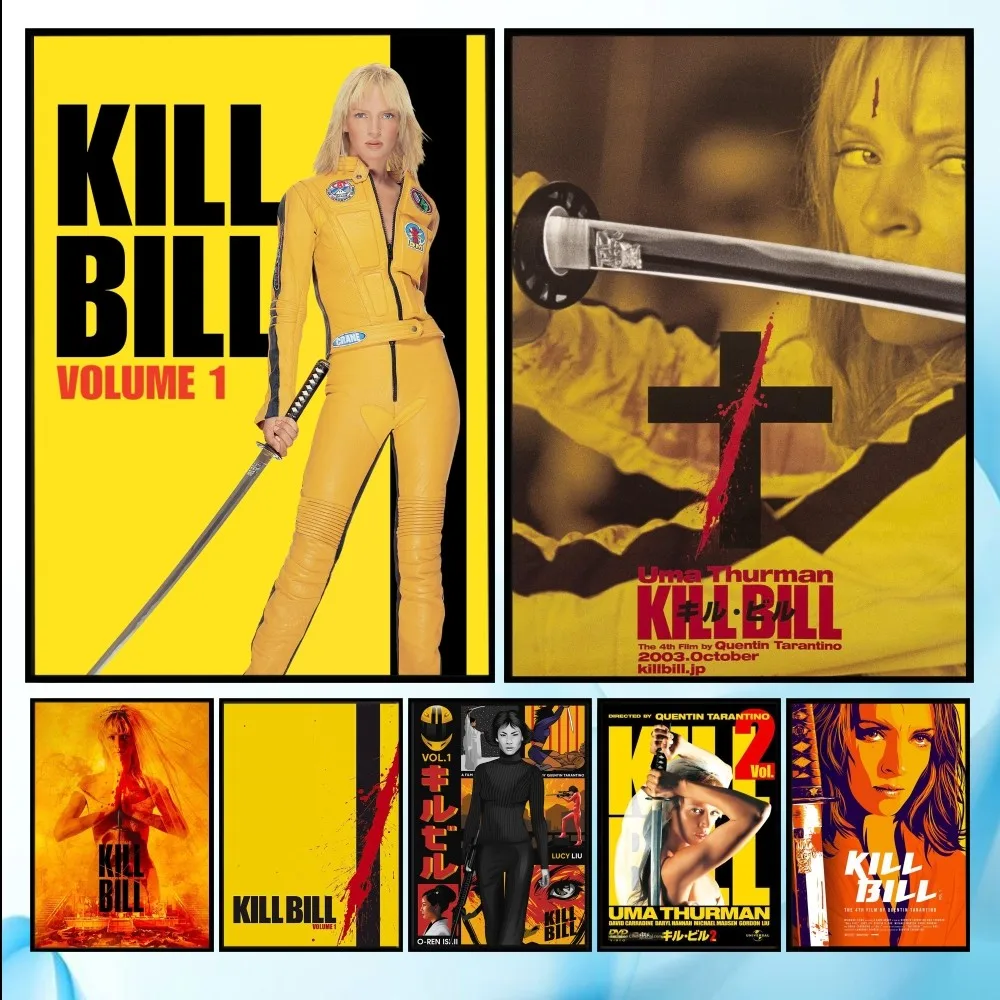 K-Kill Bill Hot Moive Poster HD art sticky wall waterproof home living room bedroom bar aesthetic decoration