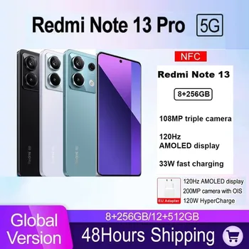 MI Note 13 Pro 5G 스마트폰, Snapdragon 7s Gen 2 200MP OIS 카메라, 67W 터보 충전, 120Hz AMOLED NFC, 월드 프리미어