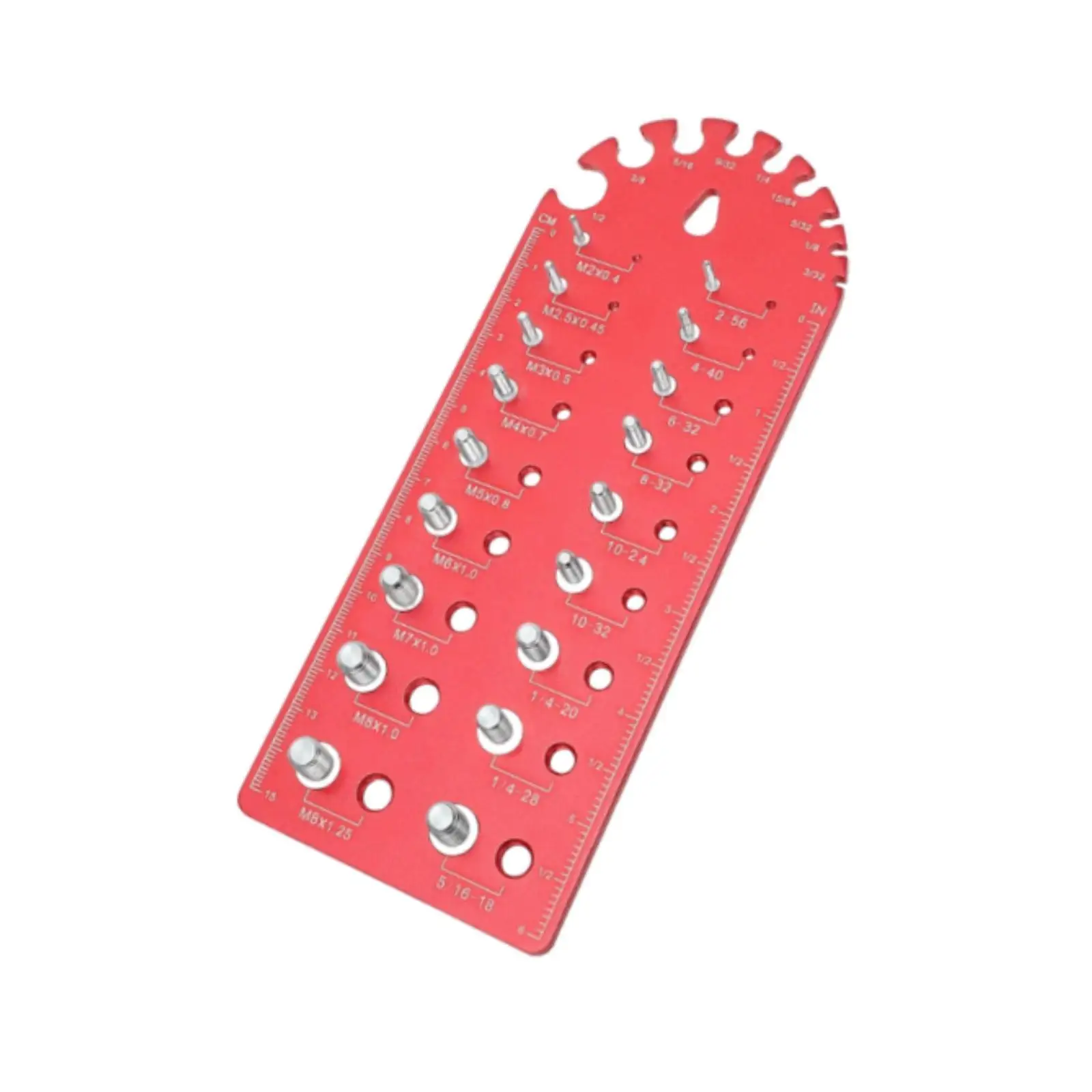 Nut and Bolt Thread Checker Metric Imperial Gauge Measurement Tool Ruler Board for Home Improvement Workshop
