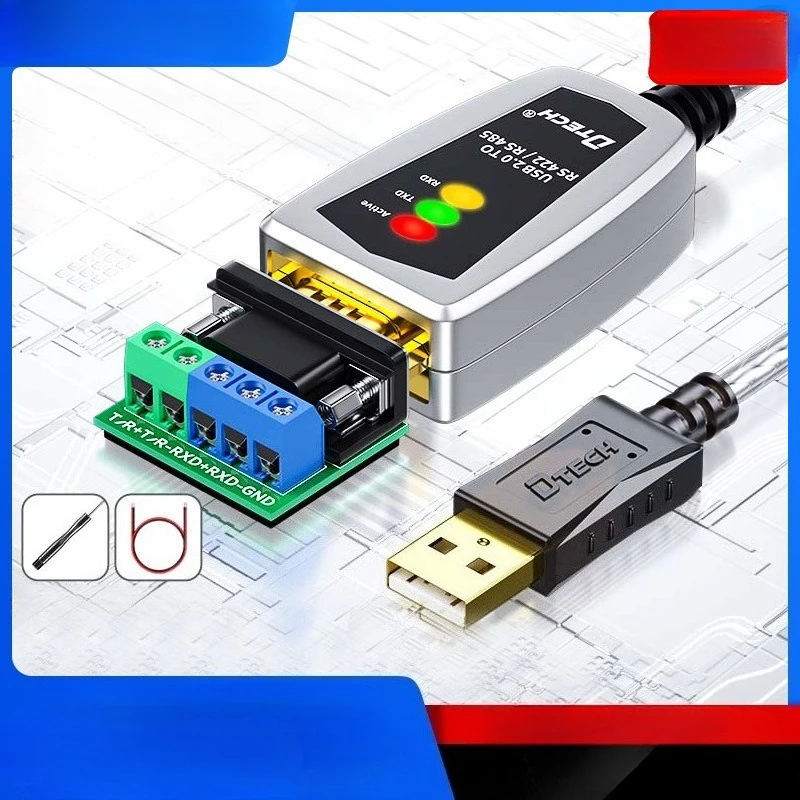 

USB to 485 conversion cable, 0.5 meters. USB to RS485/422 industrial converter serial port communication adapter cable.
