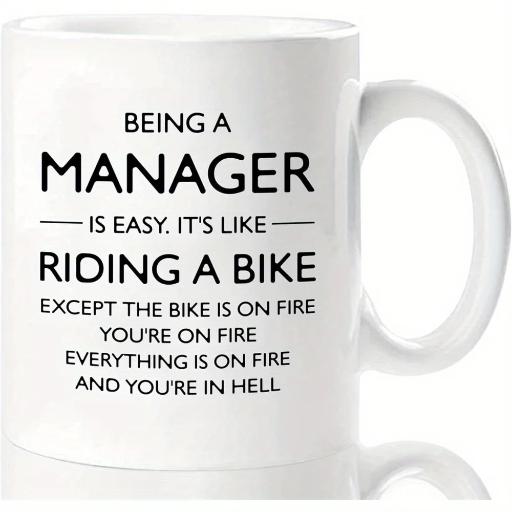 

[Becoming a Manager, Funny Gift] 11 oz Coffee Cup - Becoming a Manager is Easy - Gift for Manager, Boss, Leader