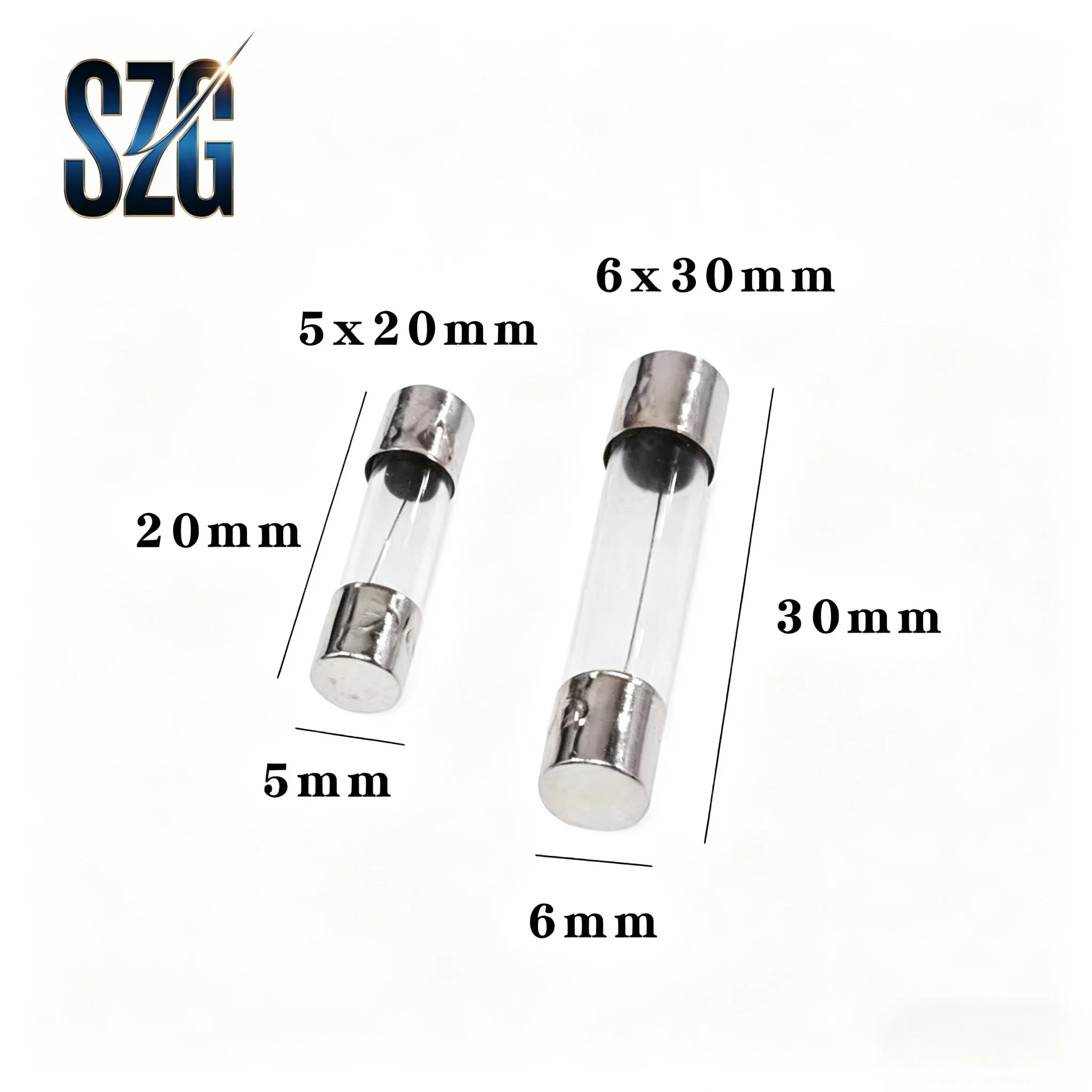 10pcs/lot One Sell 5*20mm Fast Blow Glass Tube Fuses 6x30mm 250V 100 200 250 315mA 500 630 750mA 1 2 3 10 15 20A 25A 30 AMP Fuse