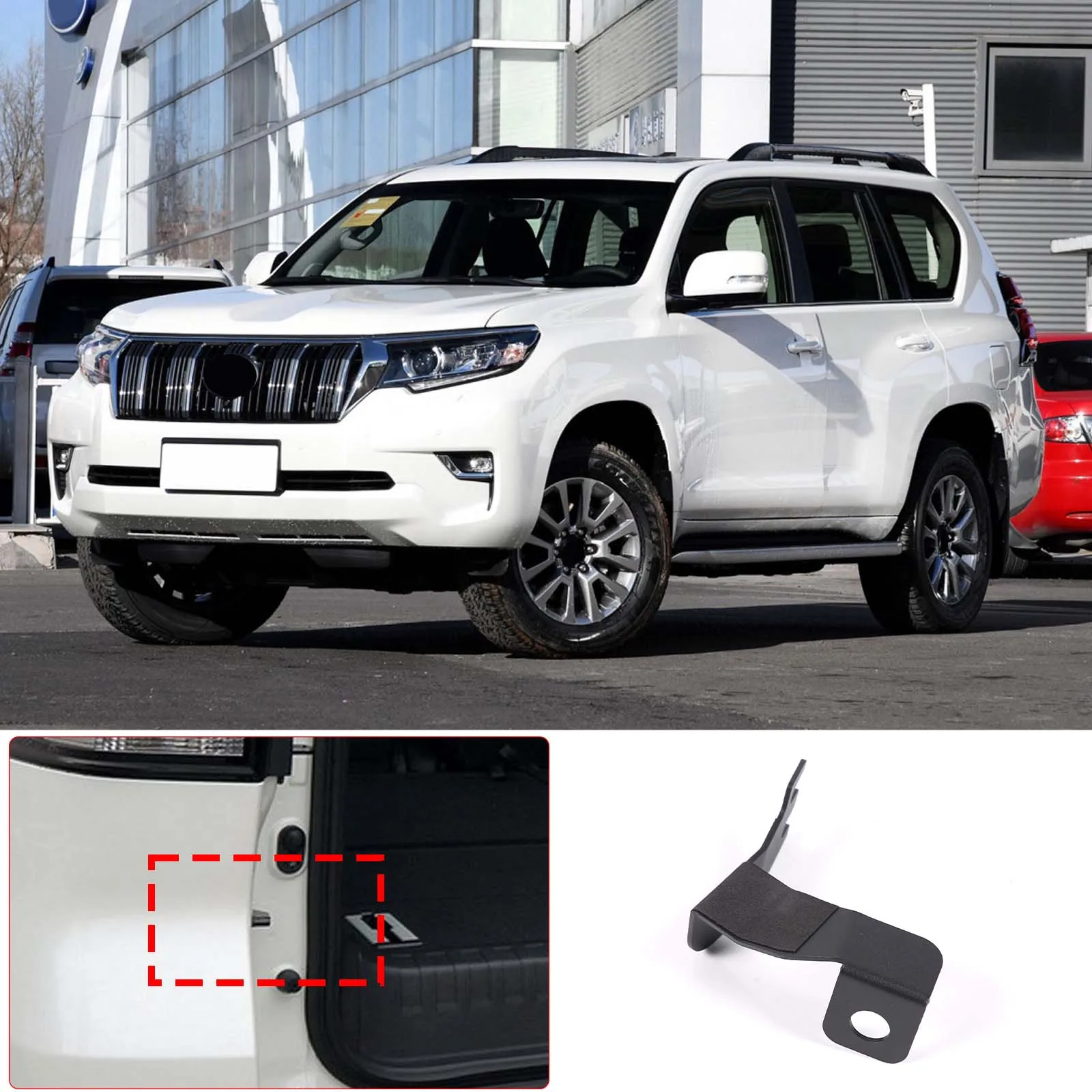 

Car Tailgate Antenna Flagpole Bracket For Toyota Land Cruiser Prado FJ150 150 2010-2023 Antenna Flagpole Mounting Metal Base