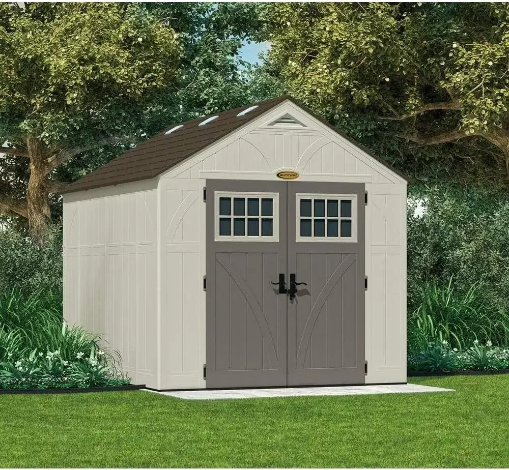 8' x 10' Heavy-Duty Resin Tremont Storage Shed, Sand