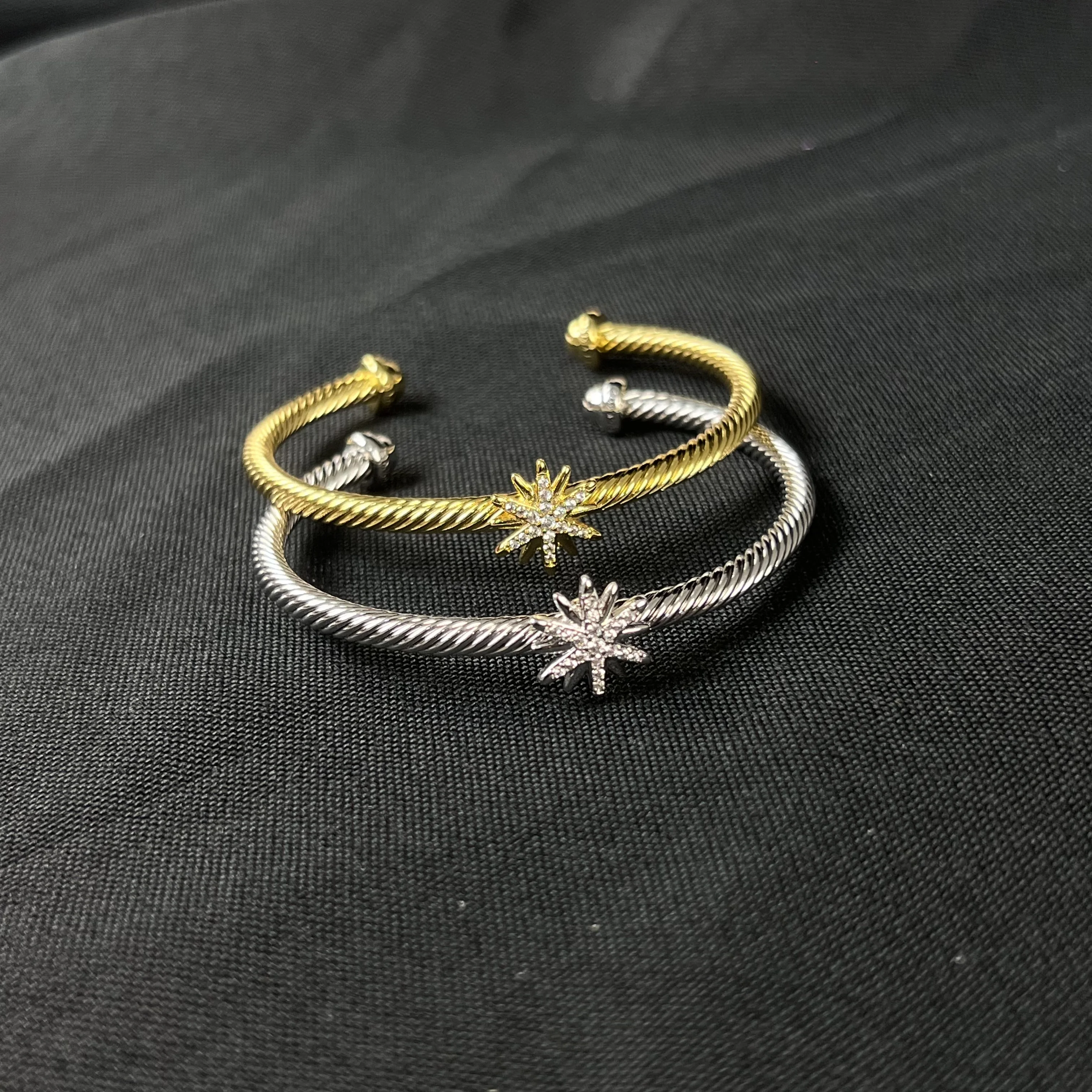 

S925 серебро 2025 новый браслет со звездой и подсолнухом 3 мм нейтральный модный тренд ретро индивидуальный простой роскошный ювелирный подарок