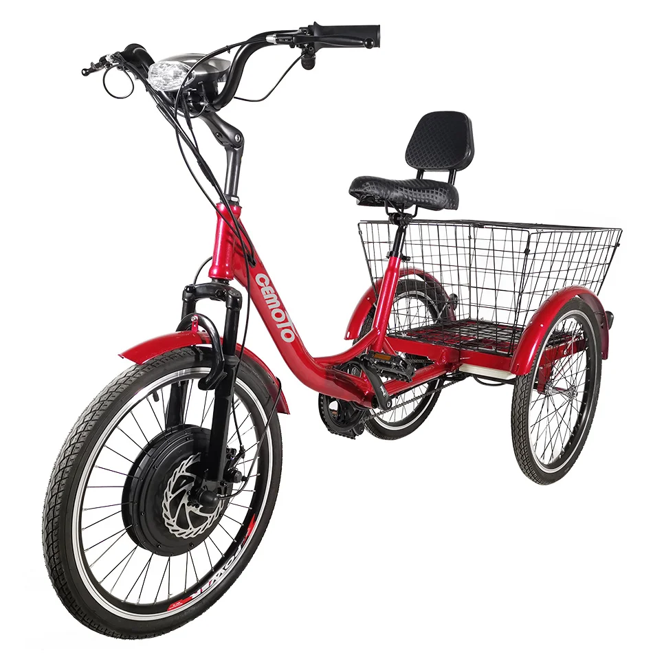 250W 350W 500W Cargo Electric tricycle 48V Carbon Steel electric tricycle 3 wheel electric bike for elder