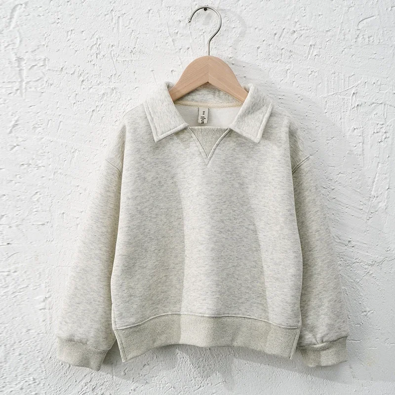 

Winter Children's High-Quality Cotton Sweater 2024 New Boys And Girls Long-Sleeved Thickened Plush Warm And Soft Sweatshirts