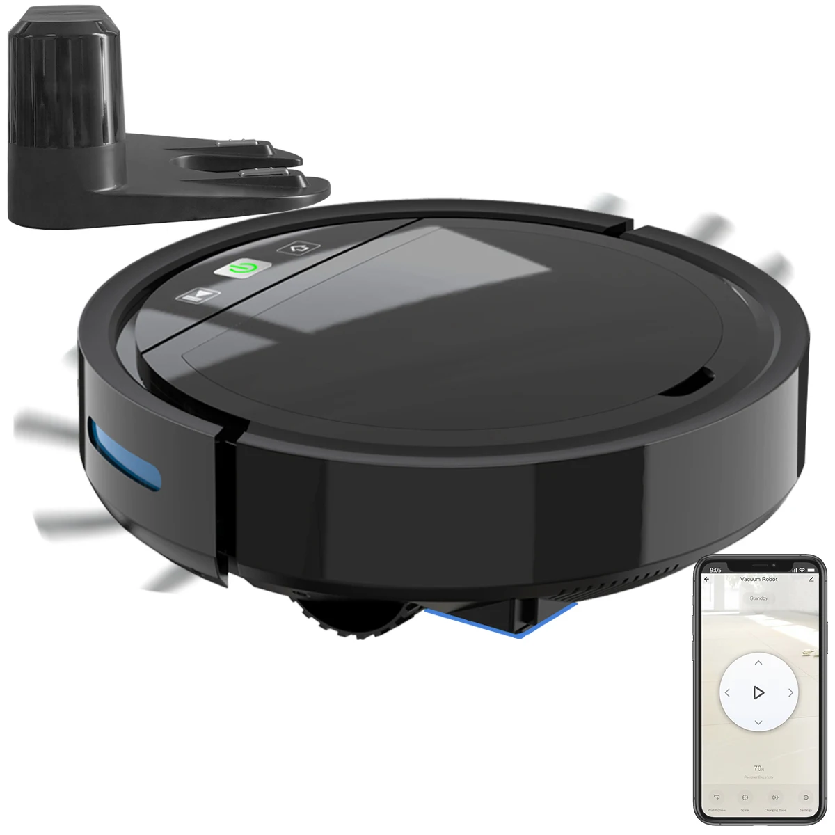 High Quality Intelligent Floor Cleaning Smart Sweeping Mopping Robot Vacuum Portable Home Vacuum Cleaner Tuya Remote Control