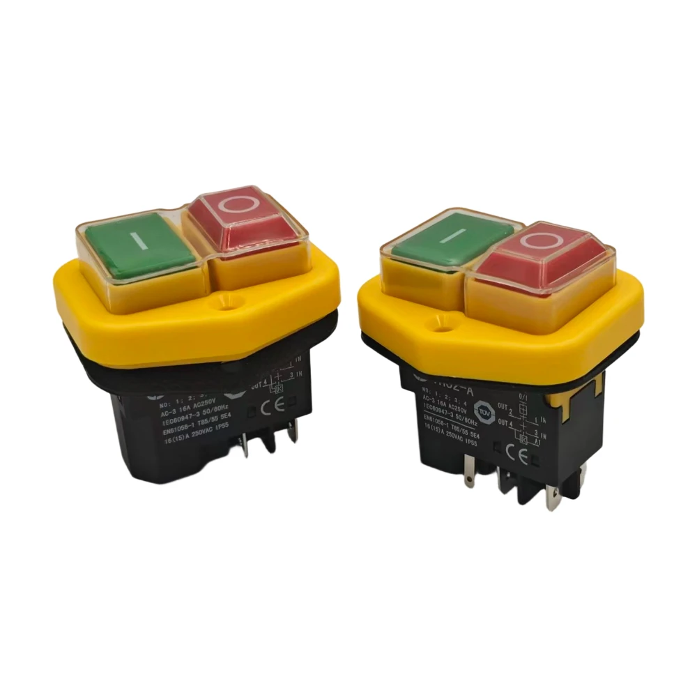 

1PC Electromagnetic switch start switch waterproof power tool switch 16A250V4Pins/5Pins Can Replace KJD17B