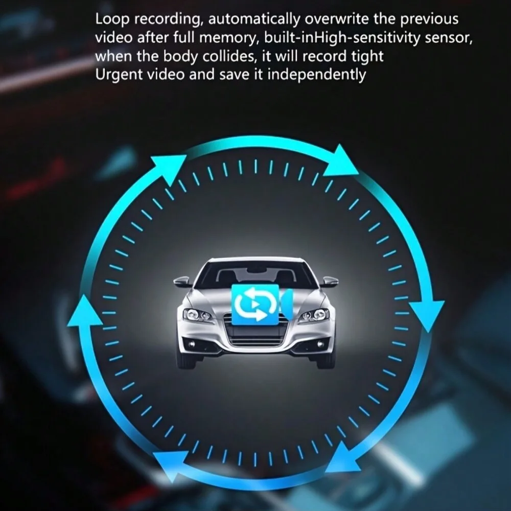 ​ ​ Trendiger Auto-Fahrrekorder – 1080P HD 3-Zoll-Bildschirm, einzelnes Aufnahmegerät ​ ​