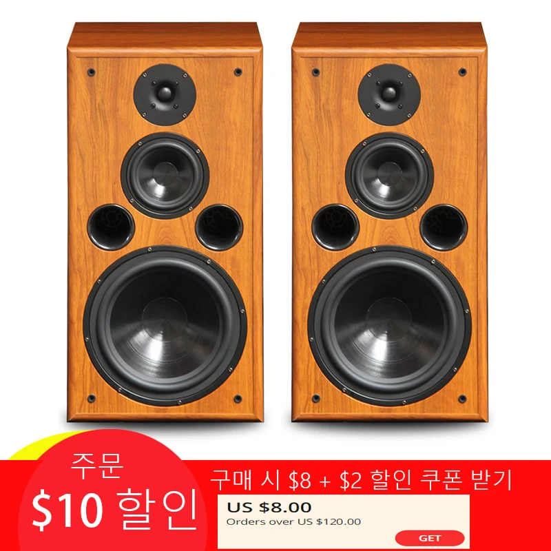 New 10 Inch 200W 8Ohm High School Low Speaker Bass Silk Film Tweeter F109 hifi Bookshelf Speaker Passive Monitor Fever Sound