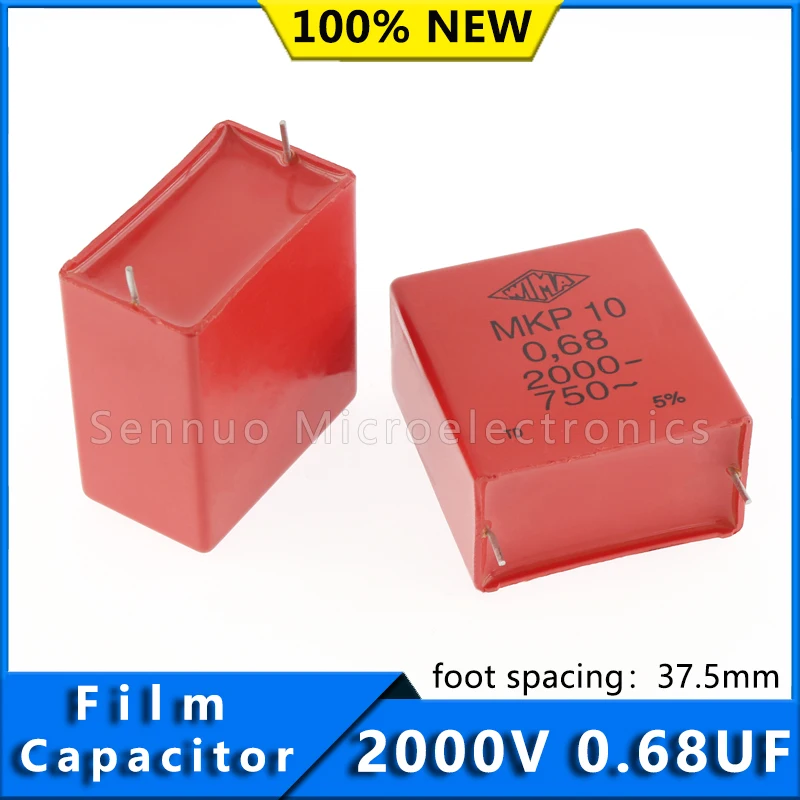 

2pcs New German WIMA Film Capacitor MKP10 2000V 0.68UF 2000V 684 Pitch 37.5mm Audio Infinity Capacitor MKP1U036807H00JSC9