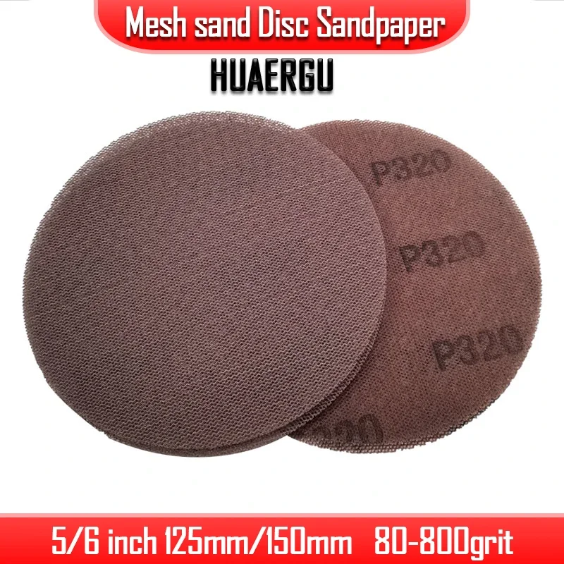 Mesh Grinding Disc  Sandpaper Sanding disc for MIRKA/FESTOOL/3M etc Sander 5/6 in125mm/150mm Dry-Grinding Mesh Pneumatic Round