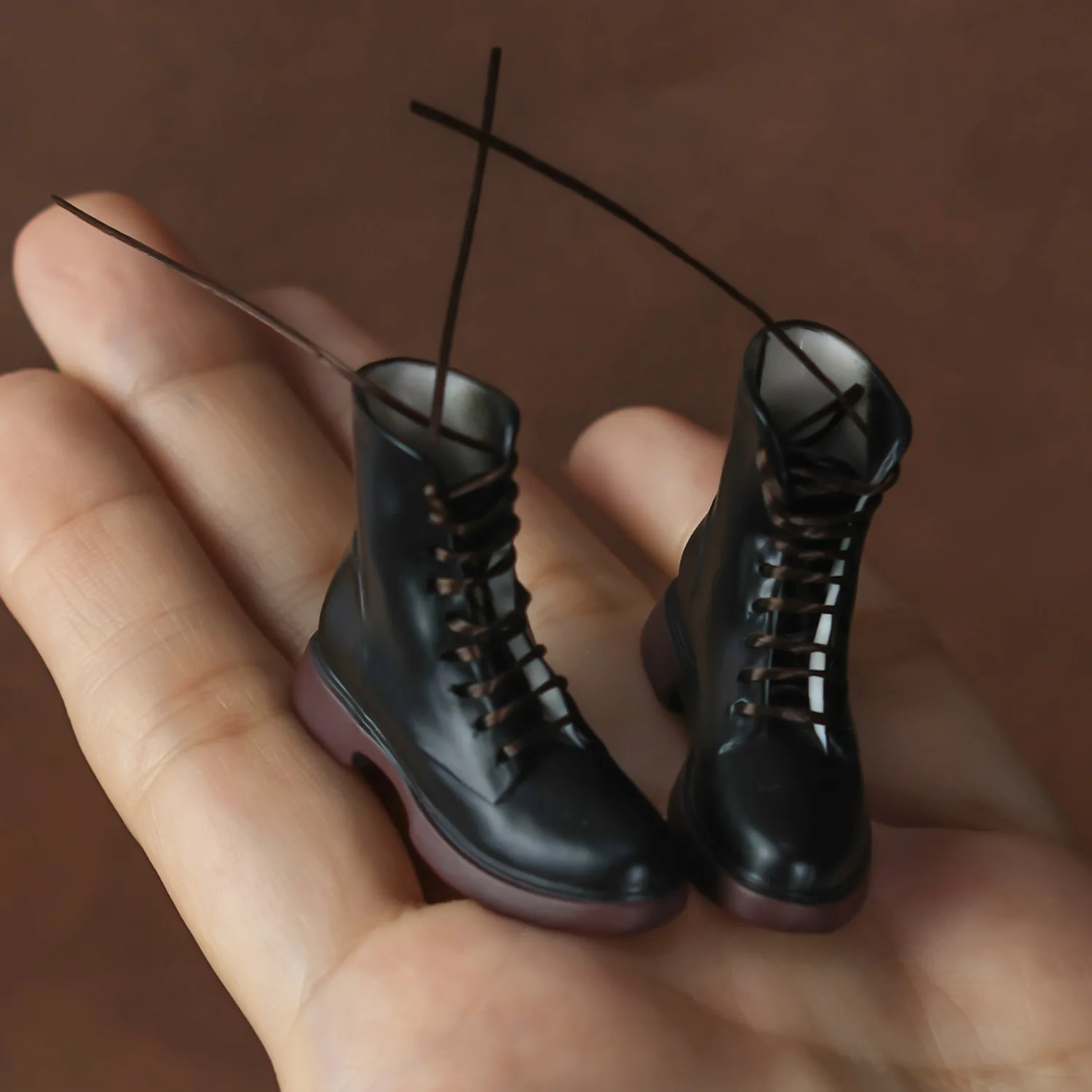 Versatile Leather High Top Ankle Boots for BJD Dolls OB22 Marting Boots Replacement Accessories Compatible with OB24 Dolls