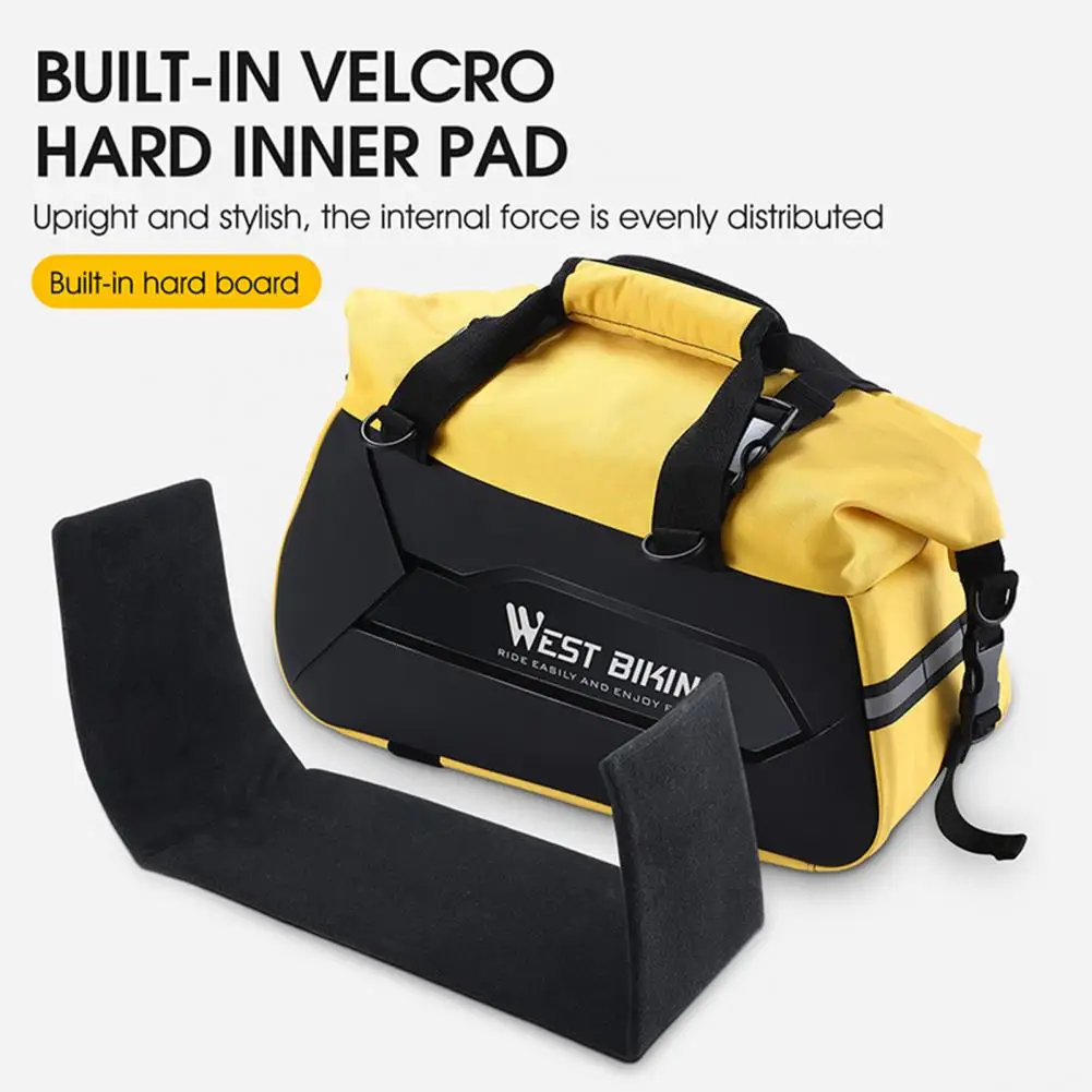 13-25L Bicycle Rear Seat Bag Reflective MTB Mountain Bike Pannier Bag Waterproof Cycling Rack Trunk Cargo Bag Bike Accessories