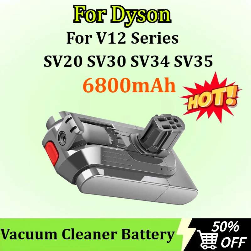 New 25.2V 6.8Ah For Dyson V12 Series SV20 SV30 SV34 SV35 Replacement Battery Vacuum Cleaner Battery