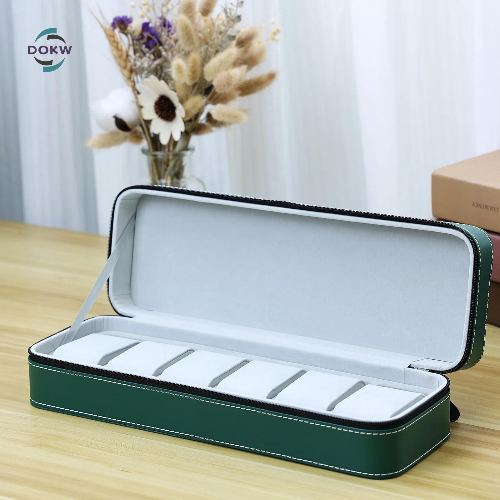 지퍼가 달린 휴대용 시계 보관함, 클래식 스타일 정리함, 다기능 시계 디스플레이 박스, 6/10/12 Girds, 2024 신제품