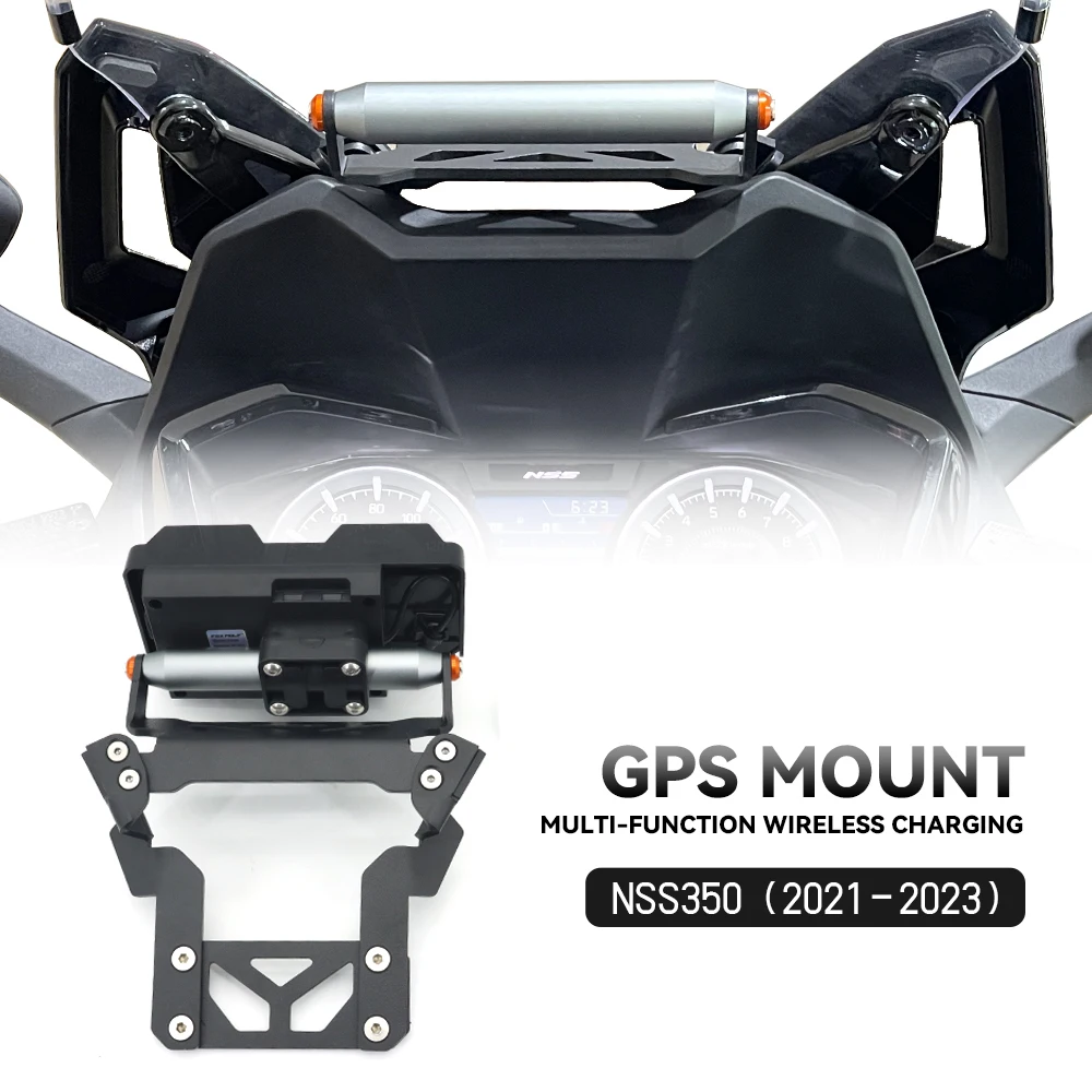 NEW For Honda NSS 350 NSS350 2021 2022 2023 Motorcycle GPS Phone Navigation Bracket USB & Wireless Charger Holder Mount Stand