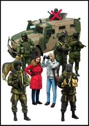 1:35 Ratio Die-cast Resin n Special Forces Soldiers 7 Figures Need To Be Assembled And Colored By Themselves