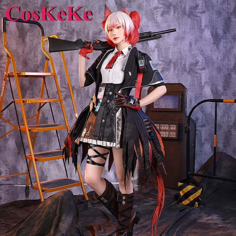 CosKeKe Fiammetta Cosplay Anime Game Arknights Costume Fashion Sweet Combat Uniform Women Halloween Party Role Play Clothing S-L