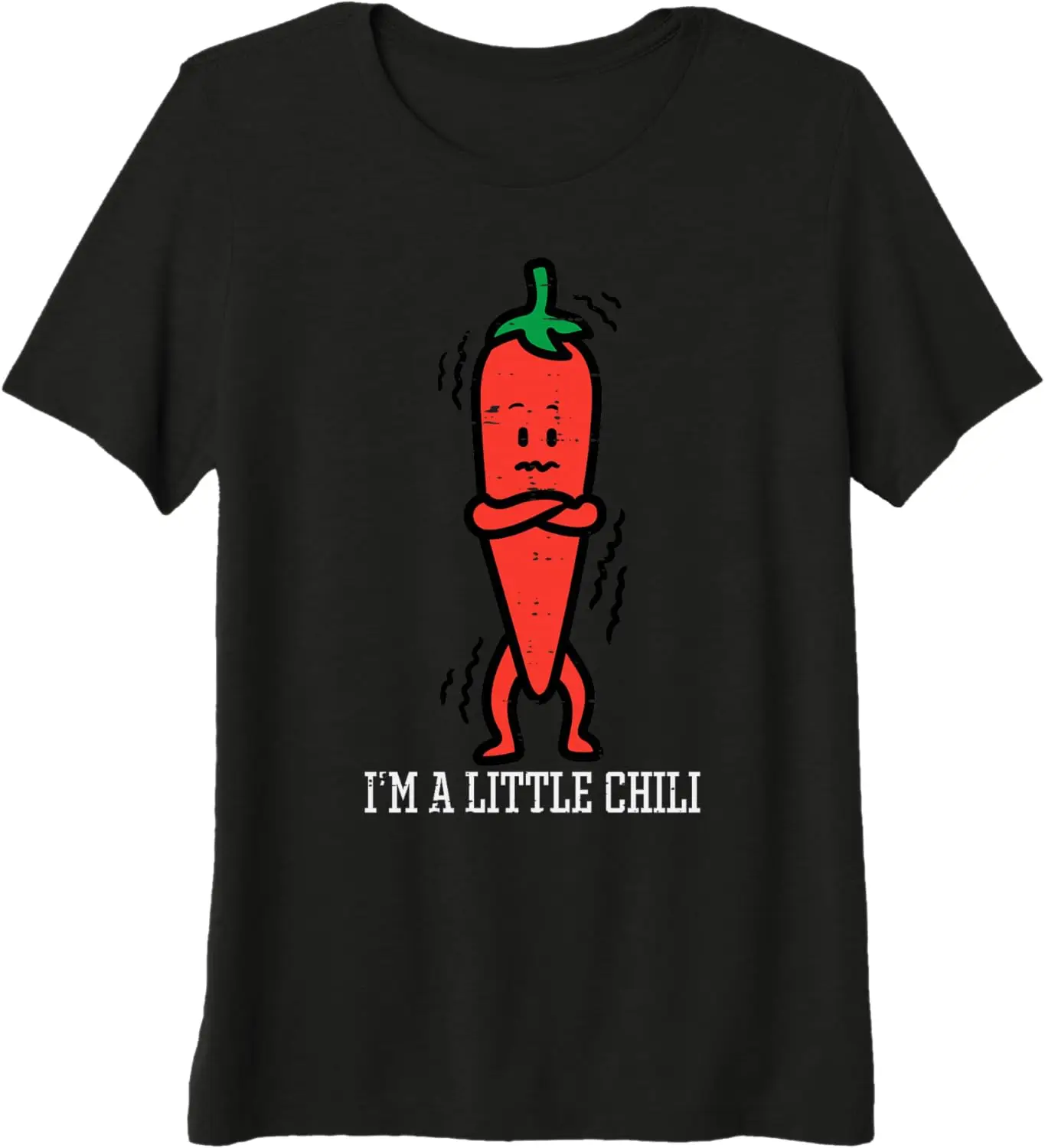Camiseta informal de algodón con estampado de pimienta divertida I'm A Little Chili Pun para hombre