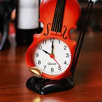 Simulated Violin Alarm Clock, Creative Instrument Design, Desktop Clock, Living Room Decoration, Table Clock