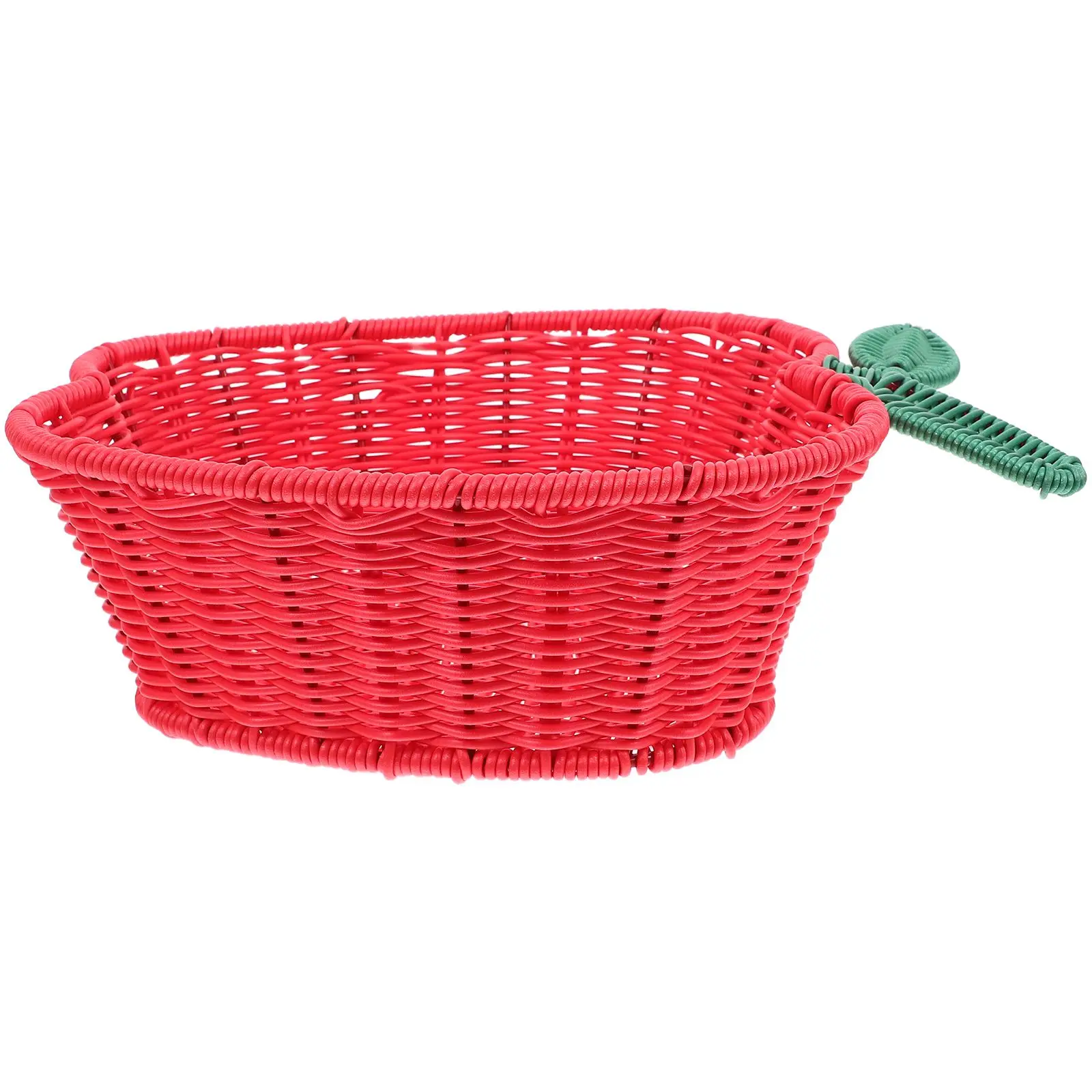

Rattan Fruit Bowl Woven Basket Small Apple Shape Storage Snacks Candy Bread Food Holder Home Decor 12x8x5cm Versatile Fruits