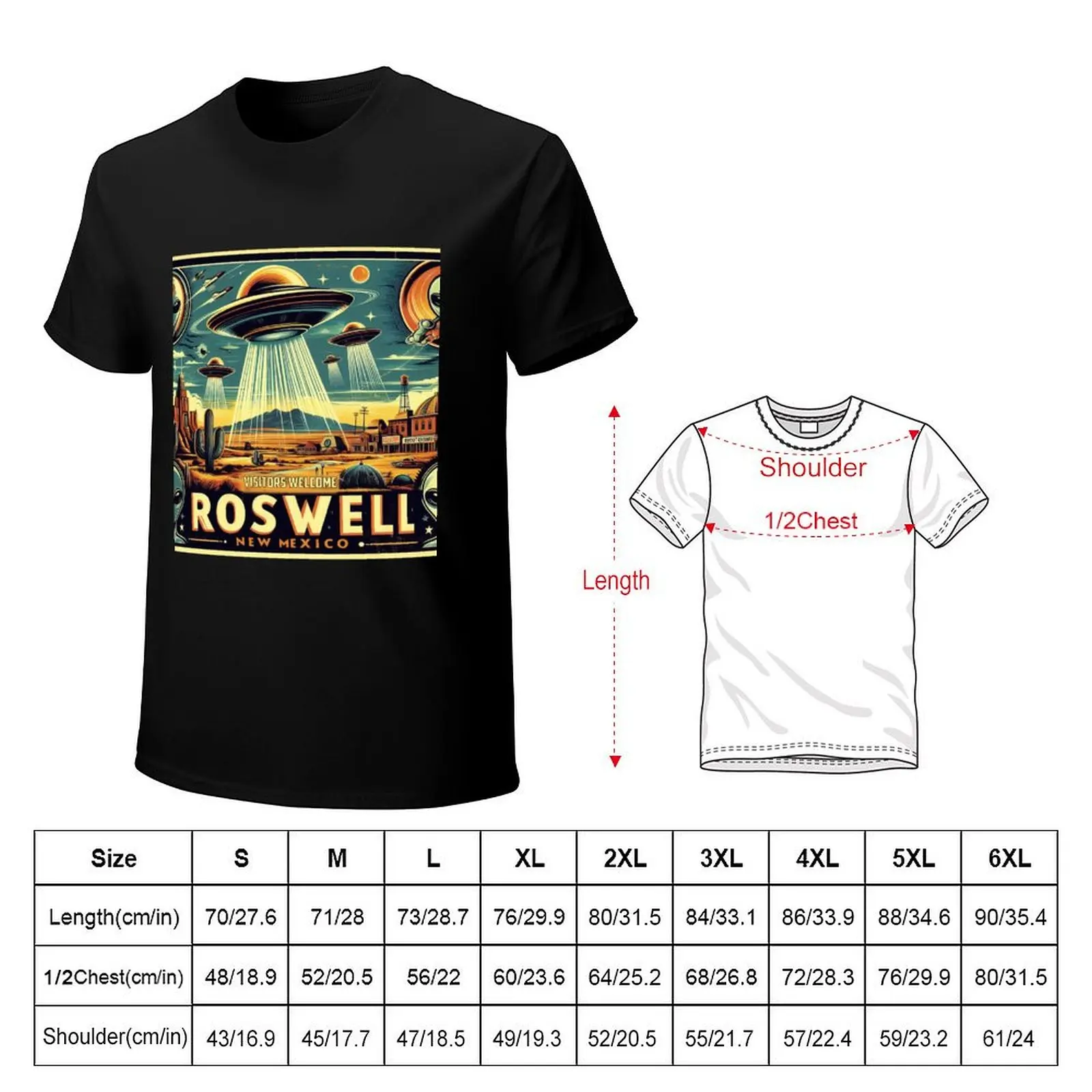 ROSWELL TOURISM POSTER (Visitors Welcome!) T-Shirt t shirts with prints T-Shirt