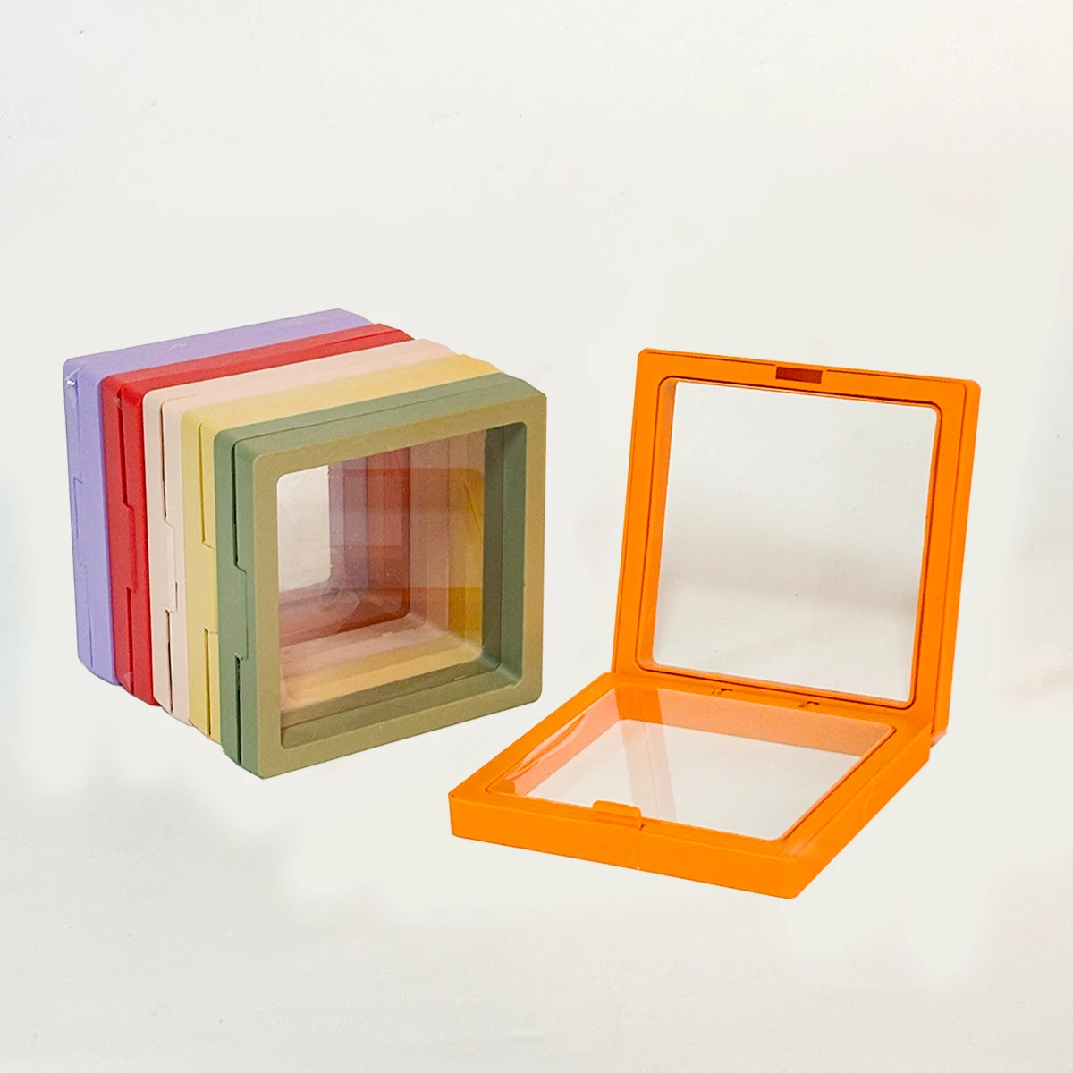 10pcs Color 3D Suspended Jewelry Box Multi Specification Elastic Stretch Earrings Rings Broochs Bracelets Nail Art Storage Box