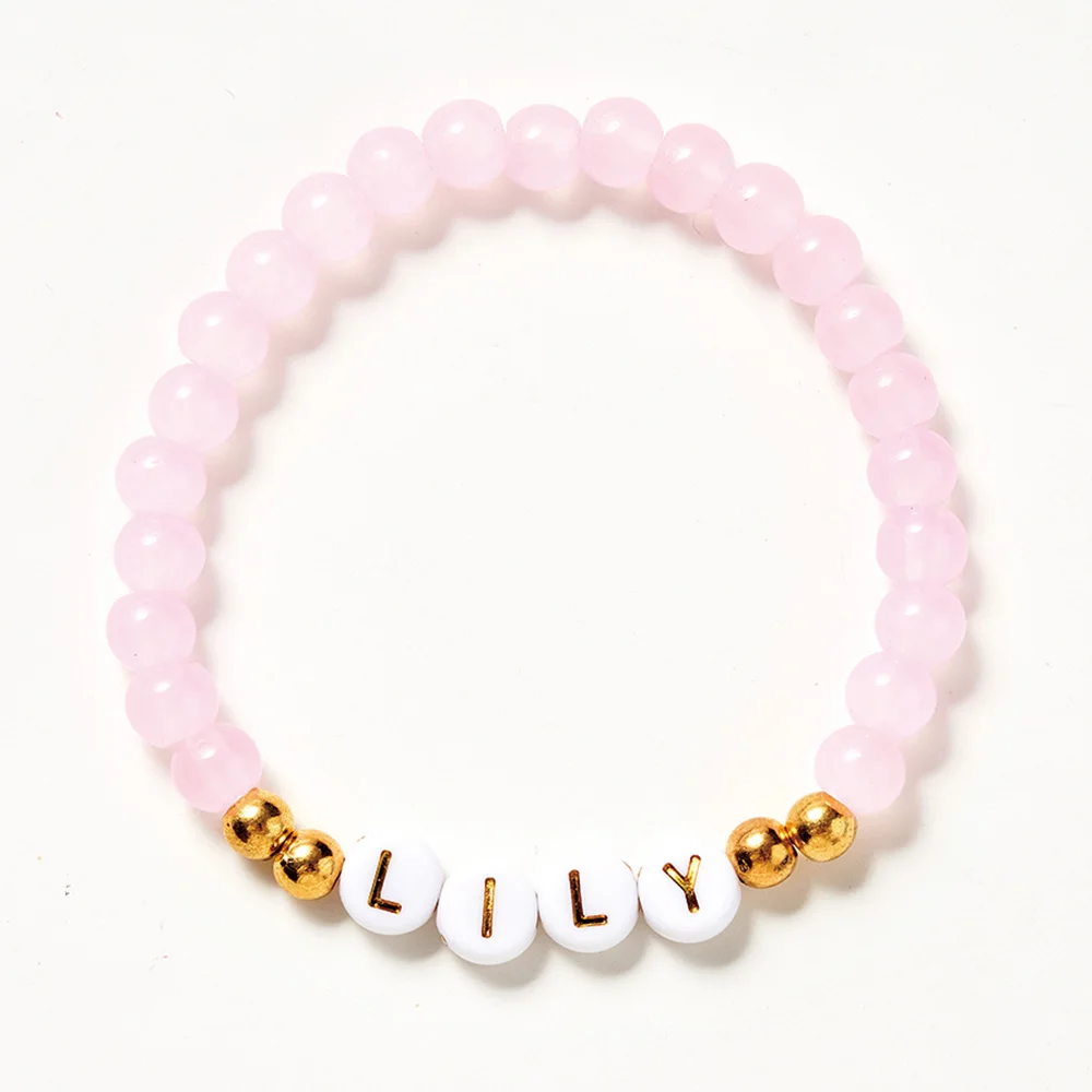 1PC Custom Bracelet - Personalized Engraved Name, Crystal Beads, Cool Touch, DIY, Laser Engraved, Ideal Daily Use Accessory & Ch image 5